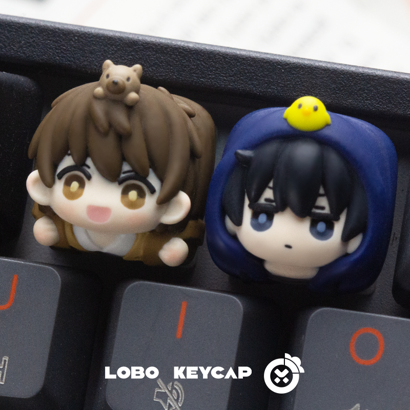 Innocent children, personalized resin art keycaps, multi-color resin molded keycaps