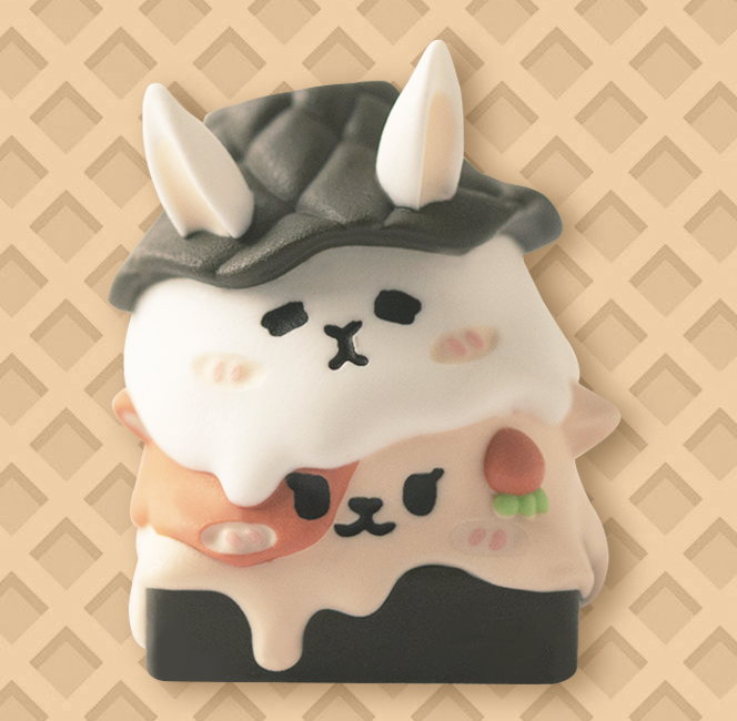 Egg tube series cute keycaps original personalized custom resin mechanical keyboard keycaps