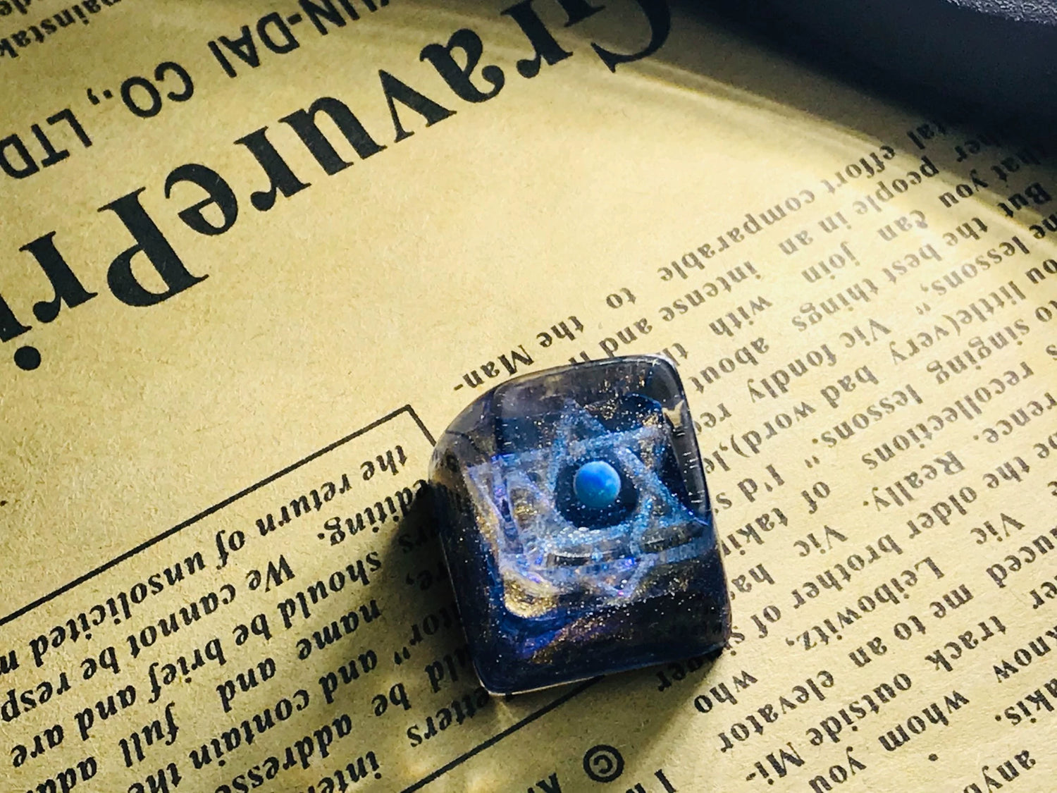 Hexagram Universe Starry Sky, Crystal Drops of Glue, SA Highly Personalized Keycaps, Resin Decorative Keycaps