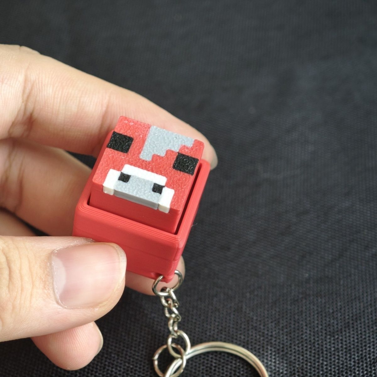 Minecraft, Unzip personalized keychain, 3D printed press switch