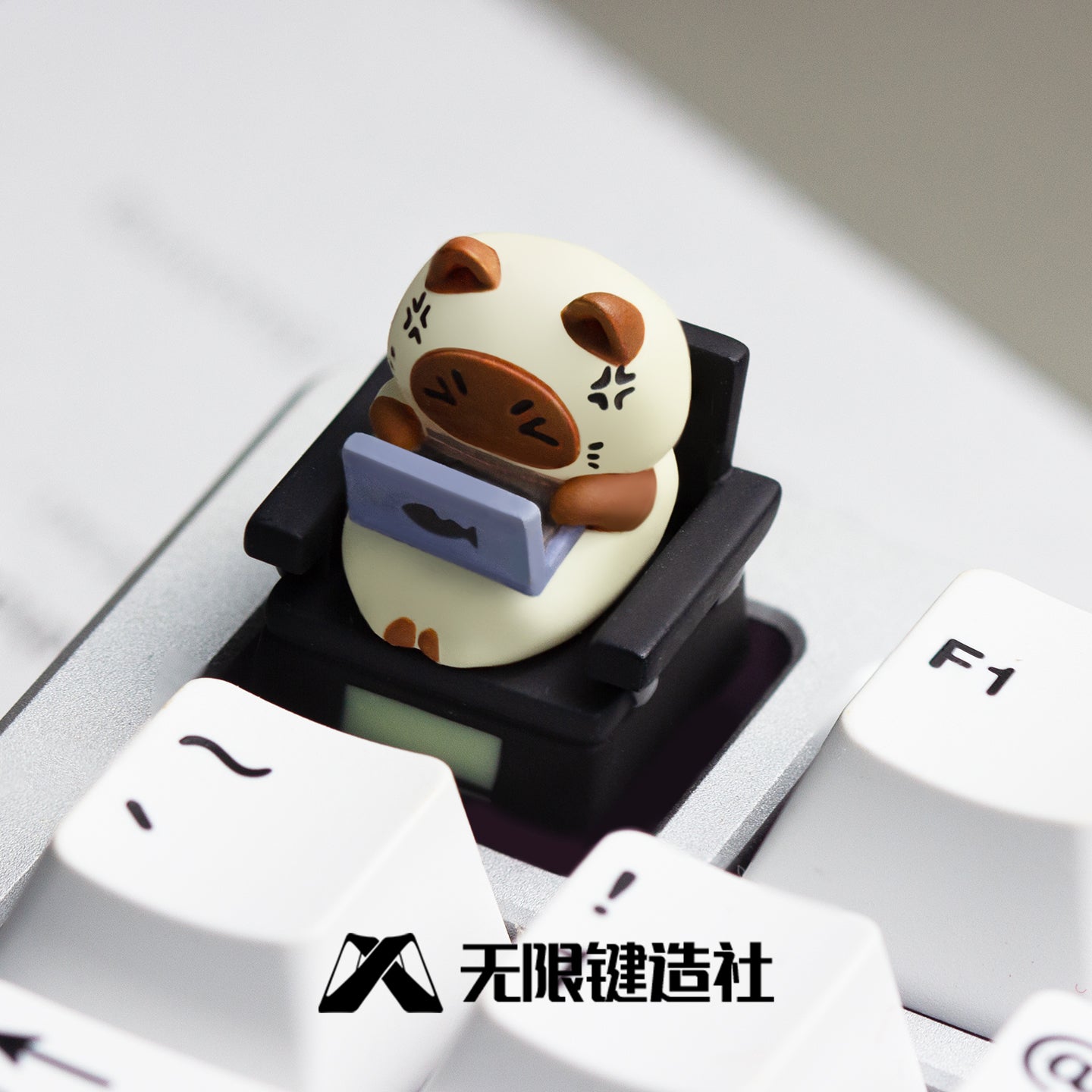 Office work status theme, multi-color resin molded personalized keycaps, cute mechanical keyboard decorative keycaps
