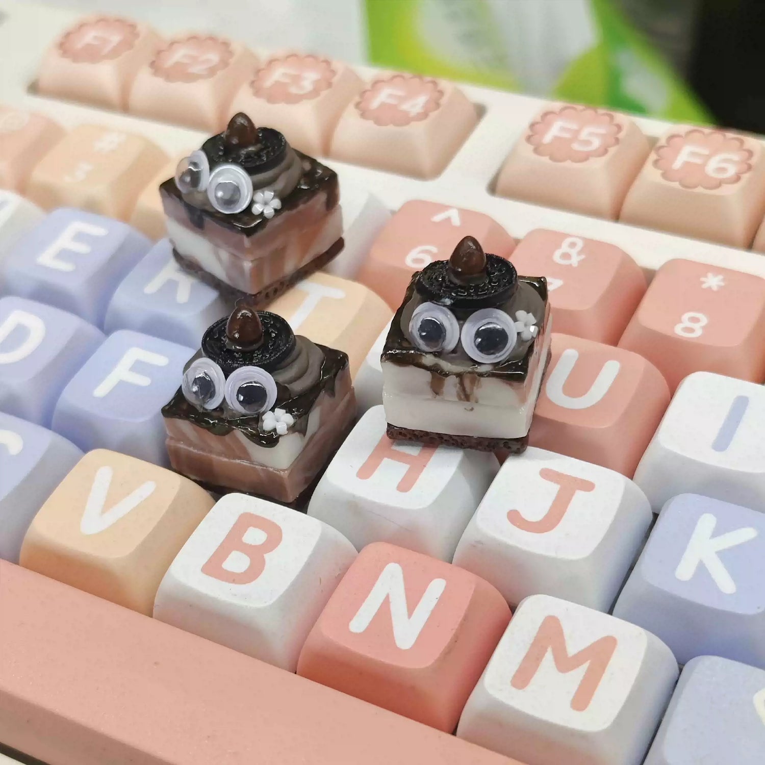 Food Collection, Handmade Resin Clay, Stone Plastic Clay, Personalized Keycaps, Artisankeycaps, Mechanical Keyboard Decorative Keycaps.