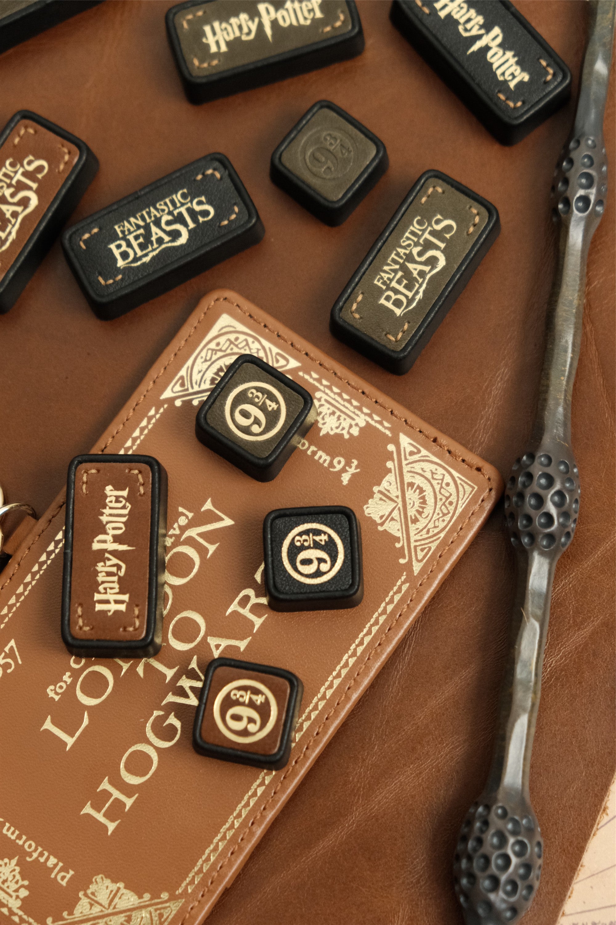 Harry Potter, Animali Fantastici e Dove Trovarli Handmade 2U Leather Handmade Keycaps Retro Style Art Keycaps