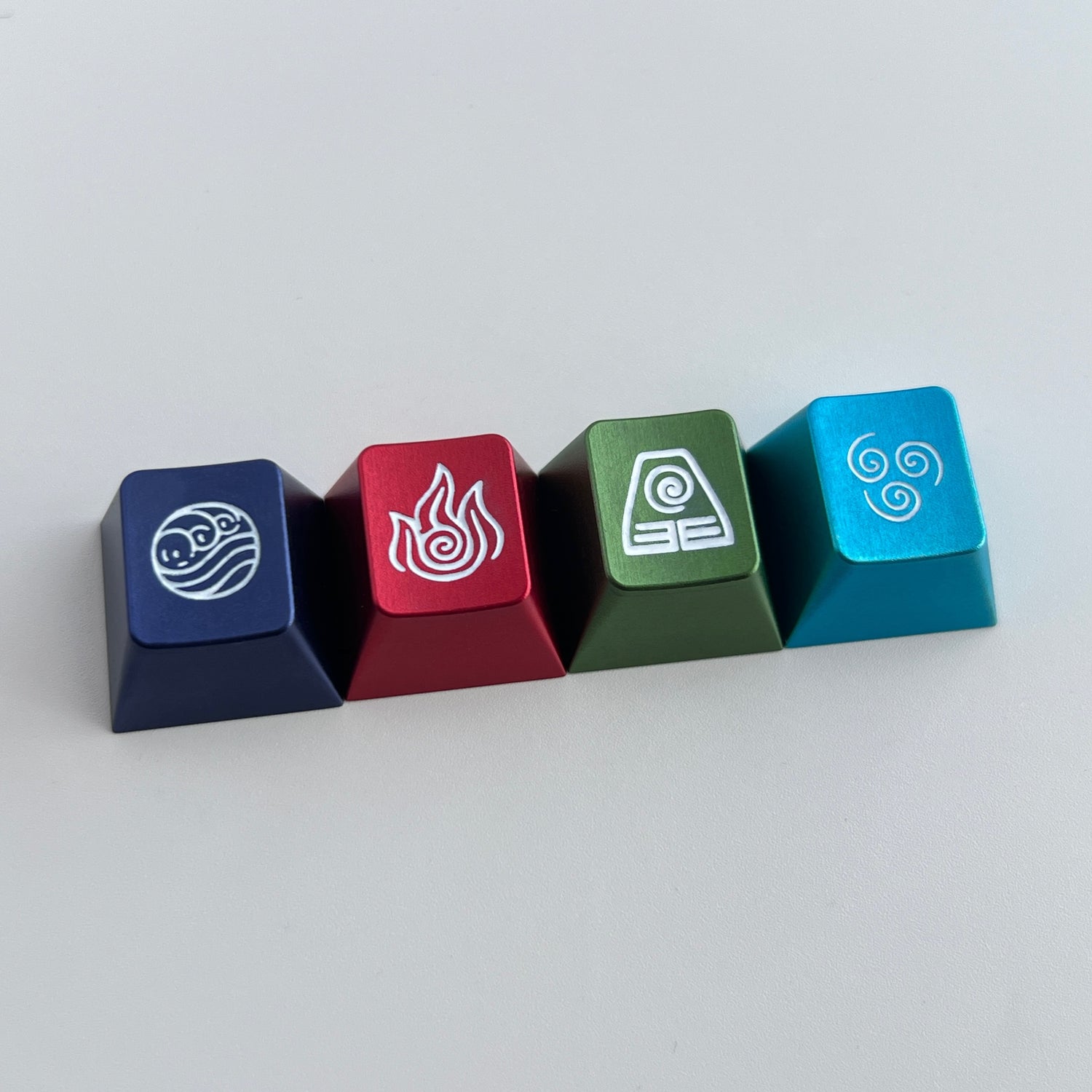Elemental personality metal keycaps, original factory R4 height aluminum alloy, CNC aluminum metal keycaps, customized mechanical keyboard keycaps