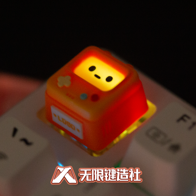 Retro gaming console translucent keycaps, personalized customization resin mechanical keyboard keycaps