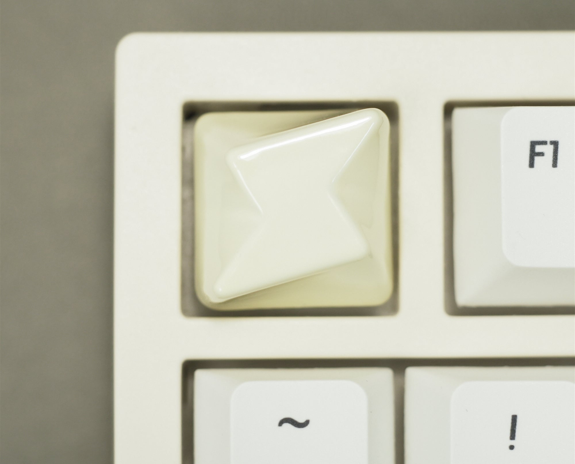 Metal spray simple and personalized keycaps, 1U geometric decorative keycaps, artistic keycaps