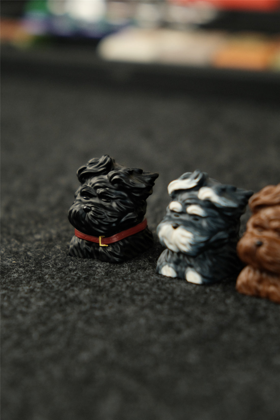 Messy puppy Schnauzer personality keycaps, resin personality keycaps, decorative keycaps,Maltese