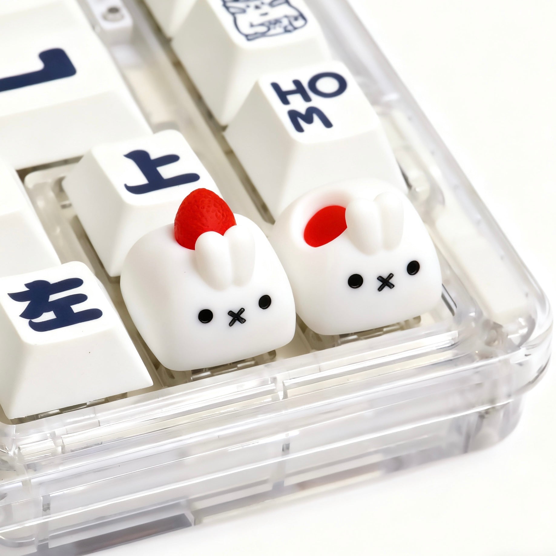Cute cartoon bunny, multi-color resin molded small animal personalized keycap mechanical keyboard artisankeycaps