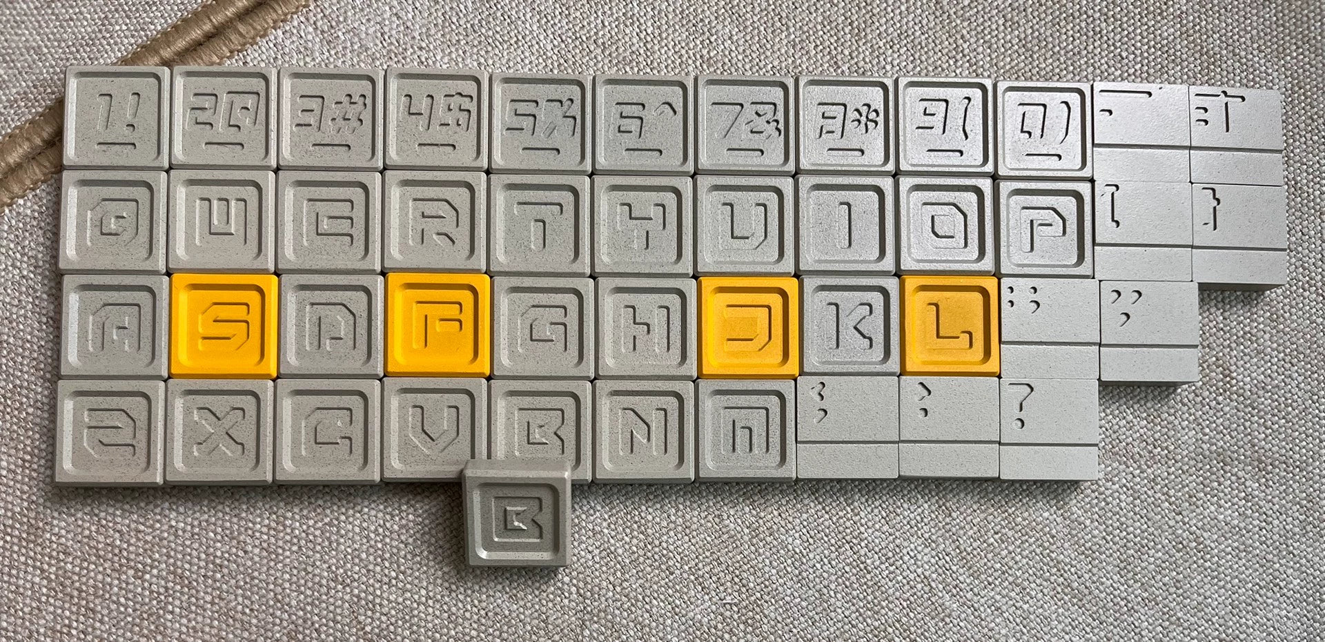 27 double B-key letter+number+symbol aluminum alloy personalized metal keycap