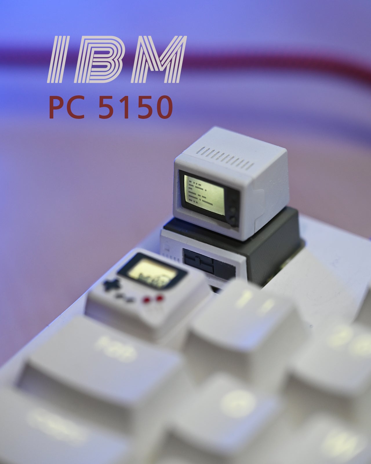 Mac, Macintosh, K-02 prototype keycaps, retro personalized translucent resin keycaps, mechanical keyboard decorative keycaps