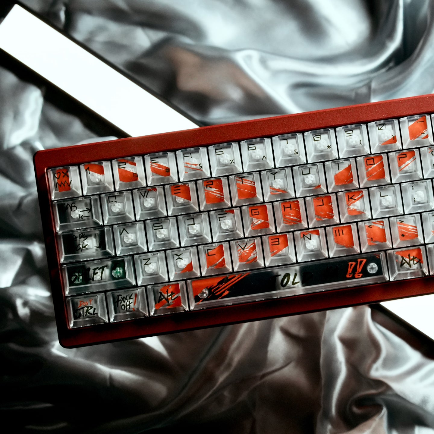 Oppose Invalid Theme Transparent Mechanical Keyboard Keycaps White PC Transparent Personalized Suitable GMK Height