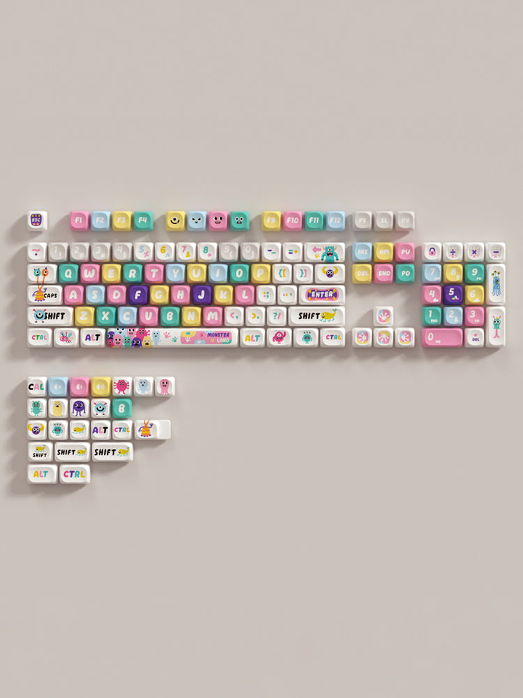 Little Monster PBT thermal sublimation keycap translucent MOA personality theme