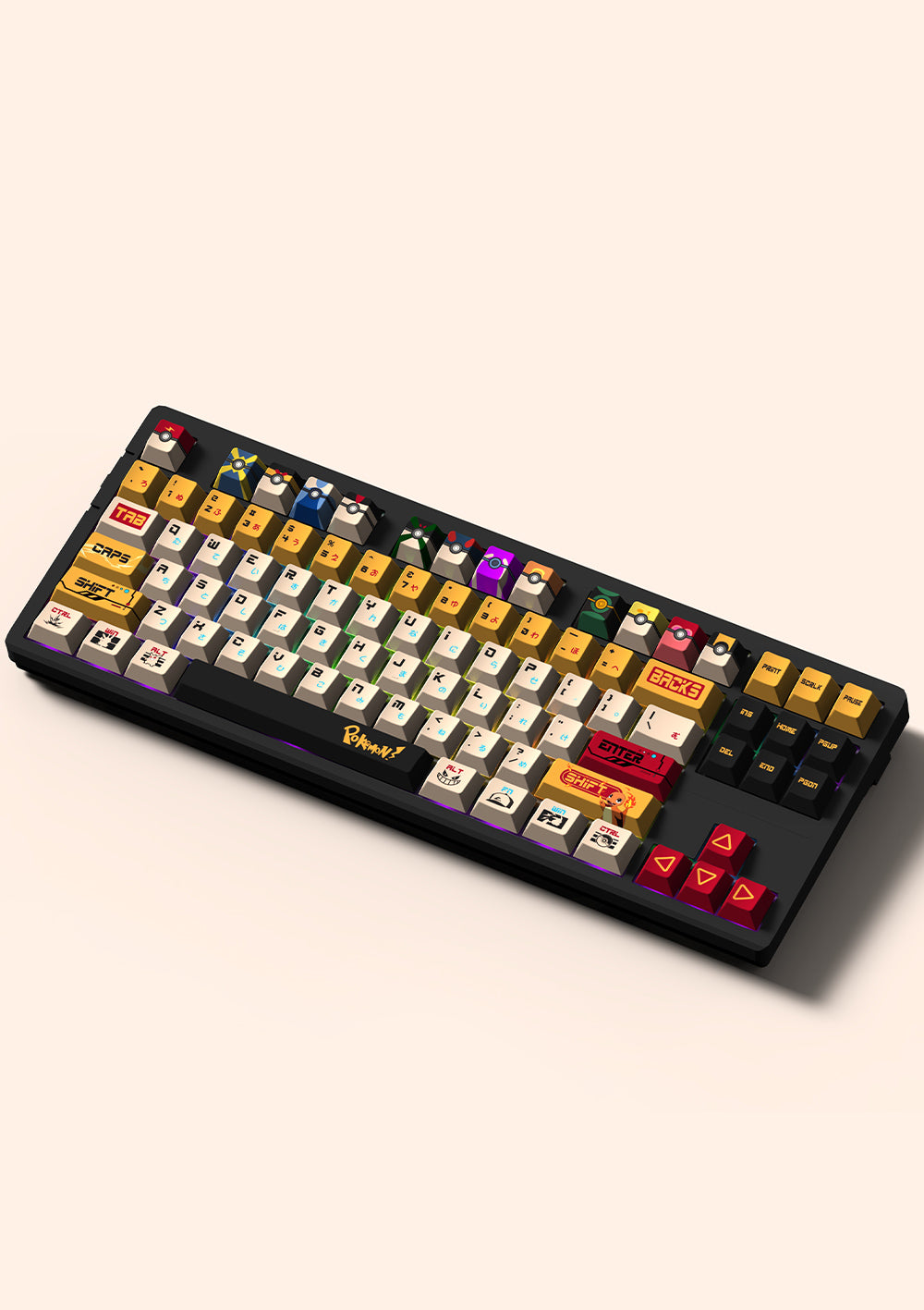 Pok é mon theme, PBT material keycap set, mechanical keyboard factory high heat sublimation keycap set