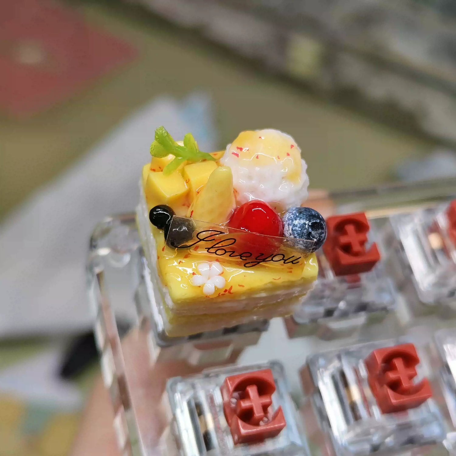 Food Collection, Handmade Resin Clay, Stone Plastic Clay, Personalized Keycaps, Artisankeycaps, Mechanical Keyboard Decorative Keycaps.