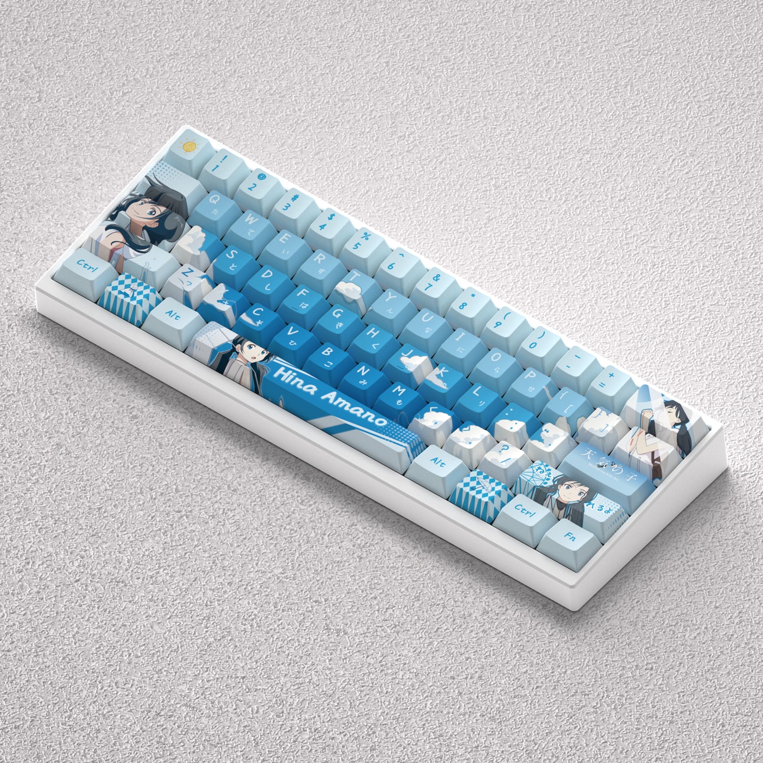 Weathering With You Theme Keycaps, Anime Game Creative Personalized Keycap Set PBT Material Original Factory Height Sublimation Printing