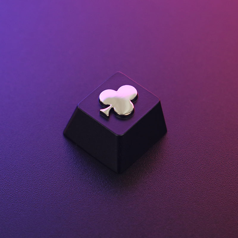 Playing Card Spades Heart Flower Zinc Aluminum Metal Personalized Keycaps