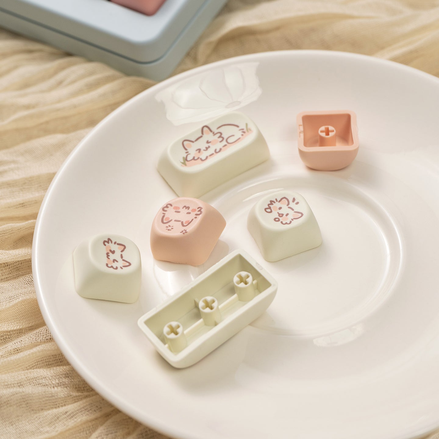 MOA height strawberry kitten magnetic axis mechanical keyboard keycap PBT thermal sublimation customization