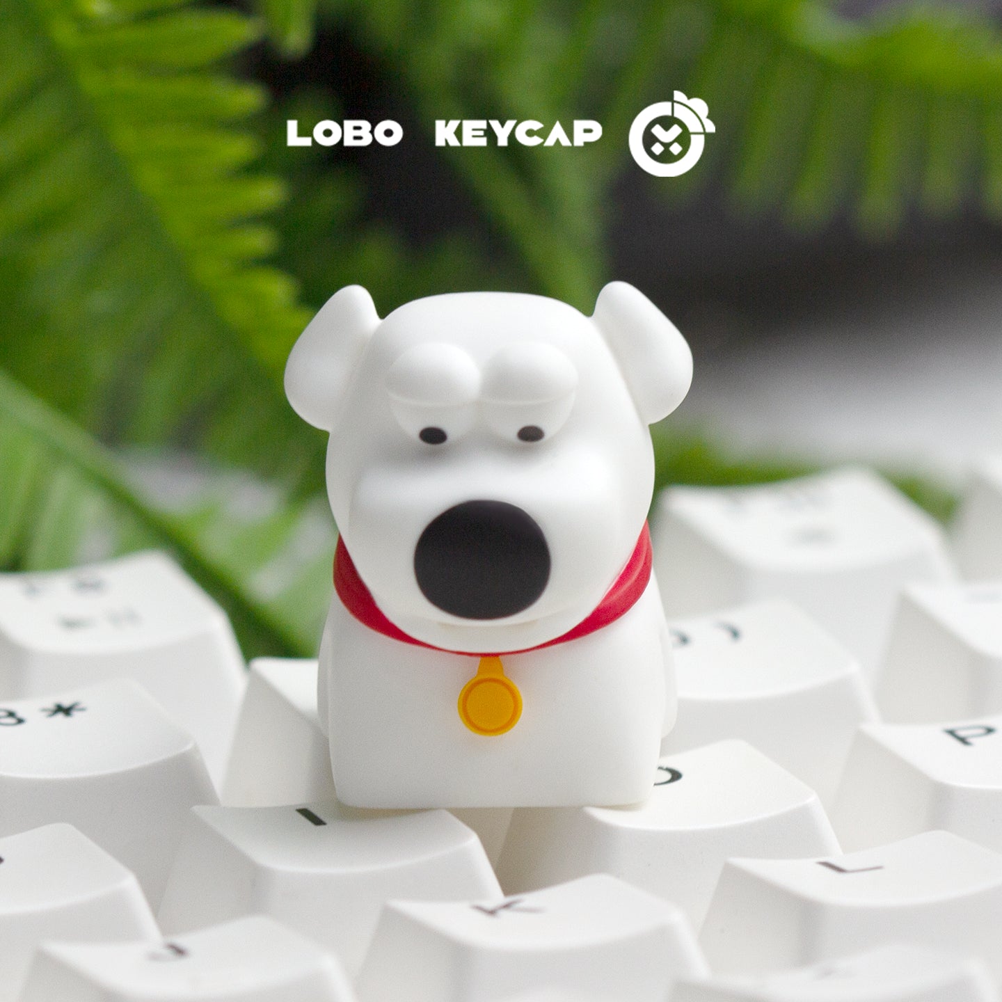 Family Guy,Brian Griffin, Multi colored resin molded personalized keycaps, anime cultural creative decorative keycaps, handmade customized keycaps
