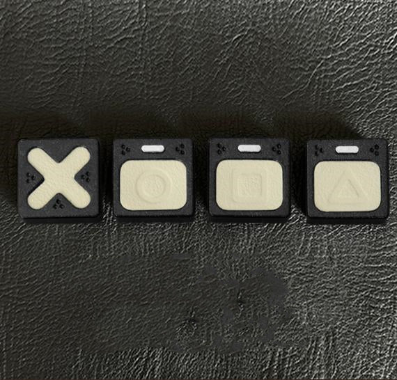 Genuine leather gaming blocks, personalized keycaps, directional keys, imitation metal coating, handmade leather keycaps, single creative keycaps, retro style keycaps