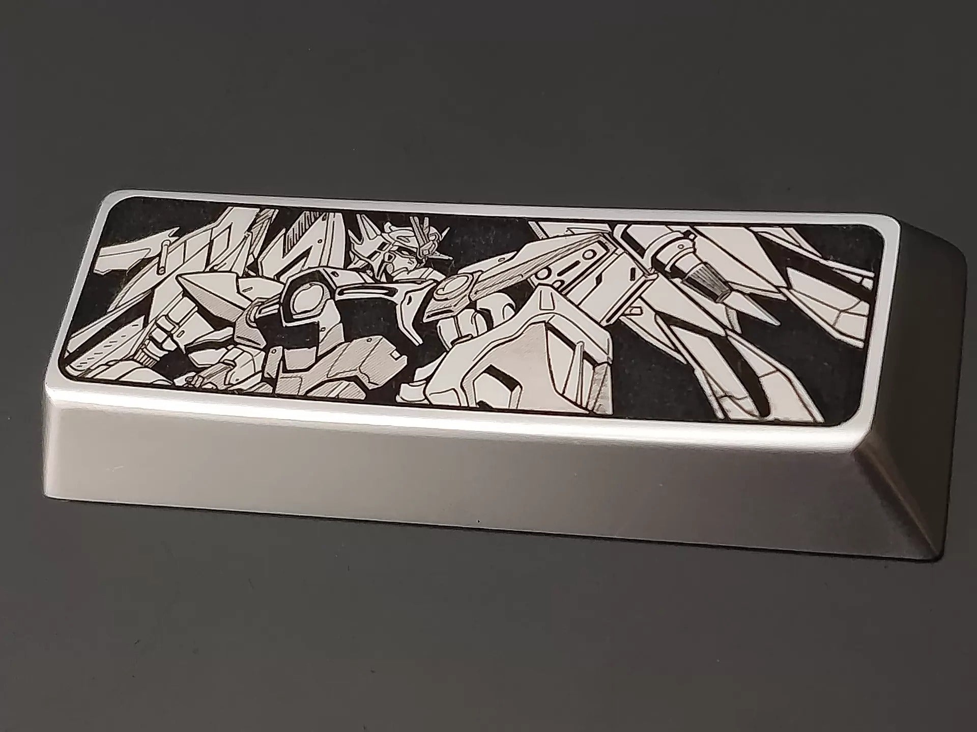 Gundam series, 2.75U zinc/titanium alloy personalized keycaps, anime and game metal carved decorative keycaps
