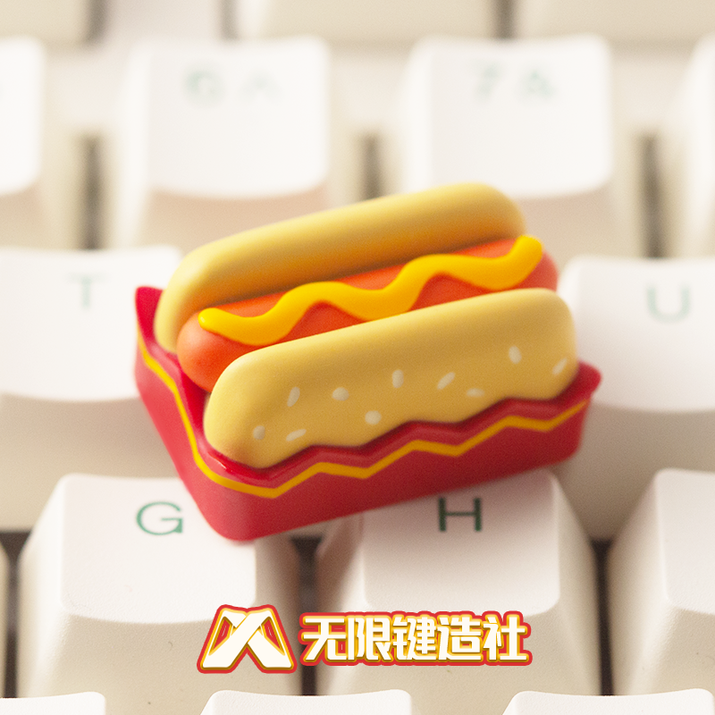 Hot Dog Cute Keycap 1.5U Original Personalized Custom Resin Mechanical Keyboard Keycap