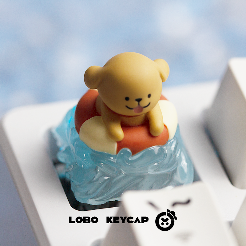 Maltese, multi-color resin personalized keycaps, translucent resin creative art handmade keycaps.