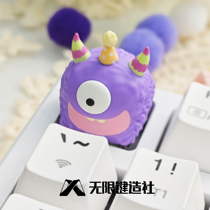 Original monster, multi-color resin molded personalized keycaps, cute monster dream resin handmade keycaps