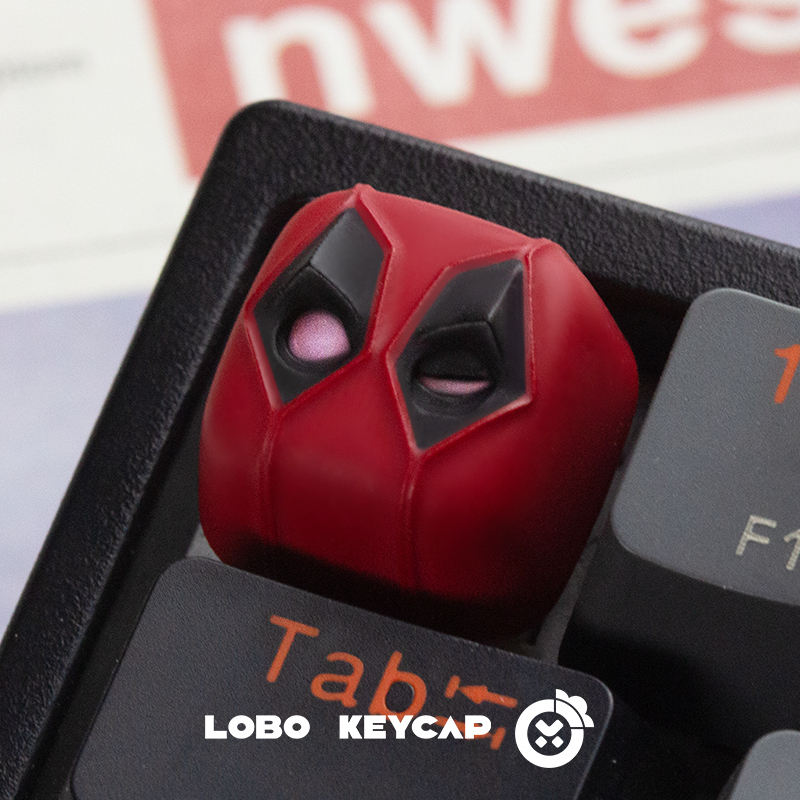 Marvel Series~Deadpool Wolverine Little Vulgar Theme Personalized Design Resin Art Transparent Keycaps