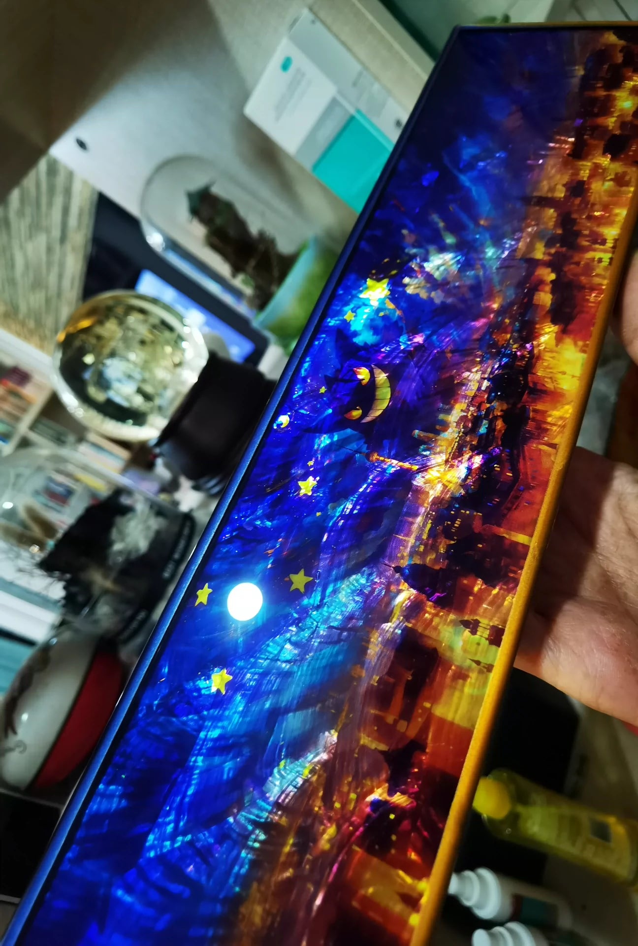 Pok é mon Gengar, Keyboard holder, Handmade custom resin hand support, keyboard accessories