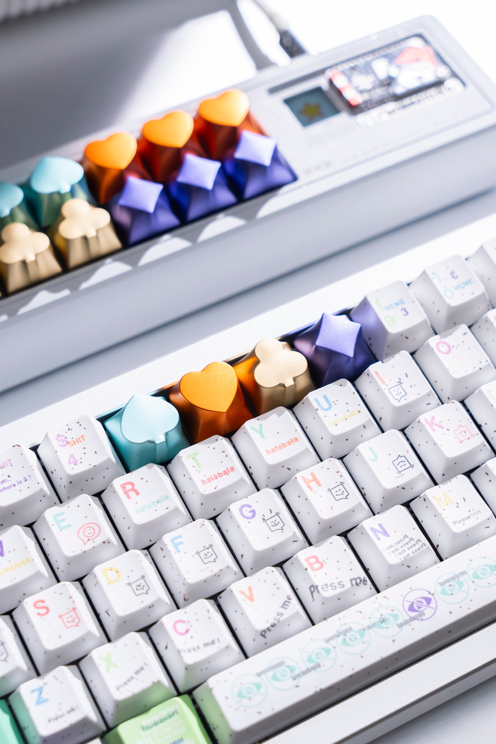 Poker directional keys 3D curved CNC aluminum alloy metal personalized keycaps