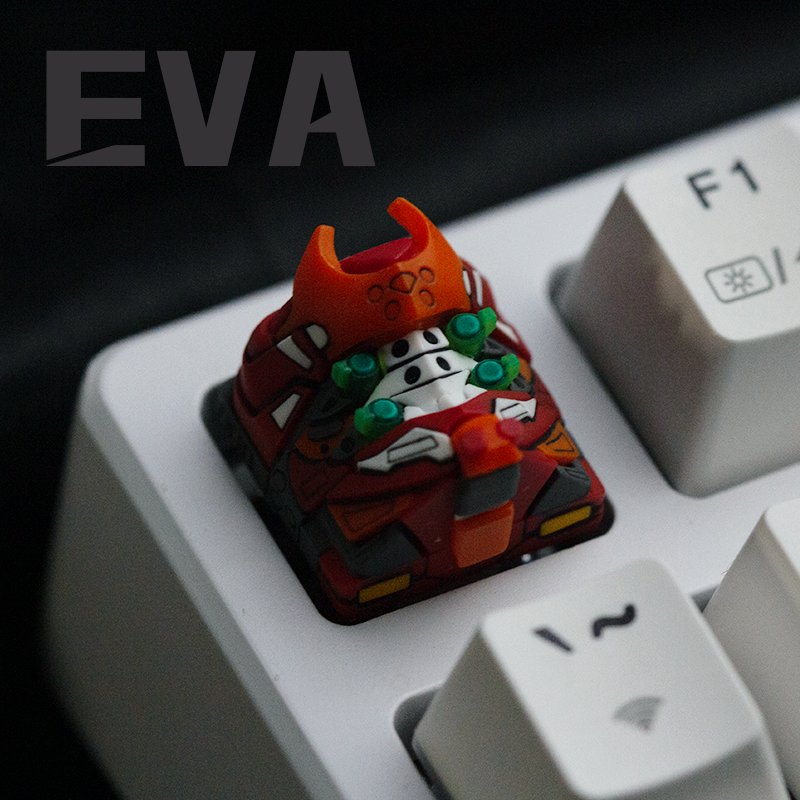 EVA, Mech series, multi-color resin personalized keycaps, creative handmade keycaps for anime and gaming peripherals