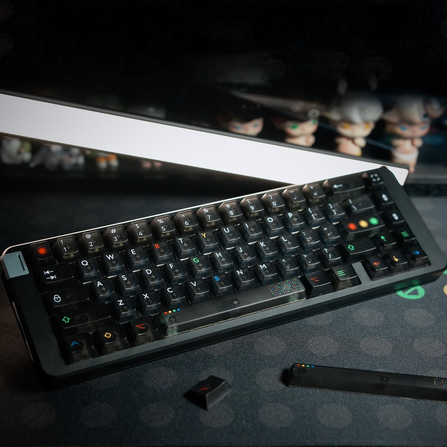 Black light fog transparent mechanical keyboard keycap UV printing factory height 122 keys