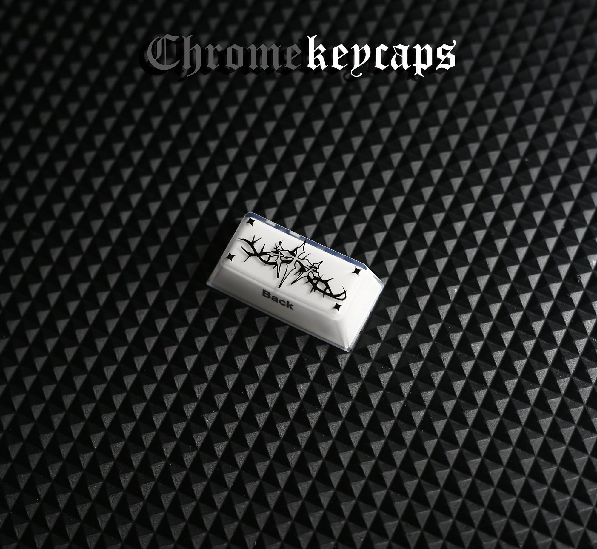 Chrome Hearts Crystal Jelly Keycaps, PC High Transparency Keycaps Transparent Theme Mechanical Keyboard Specific Keycaps, Fashion Trend Personalized Keycap Set