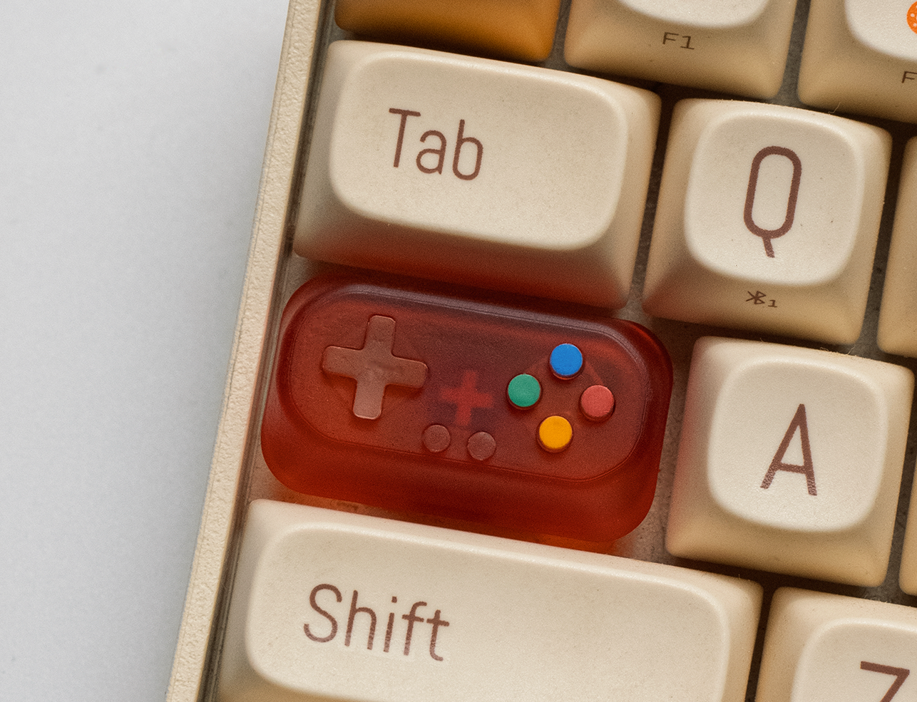 Game console controller keycaps 1.75U PBT translucent resin personalized keycaps mechanical keyboard decorative keycaps