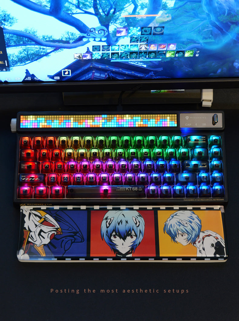 EVA, Ayanami Rei theme, 30CM length resin material keyboard holder. Keyboard peripheral accessories