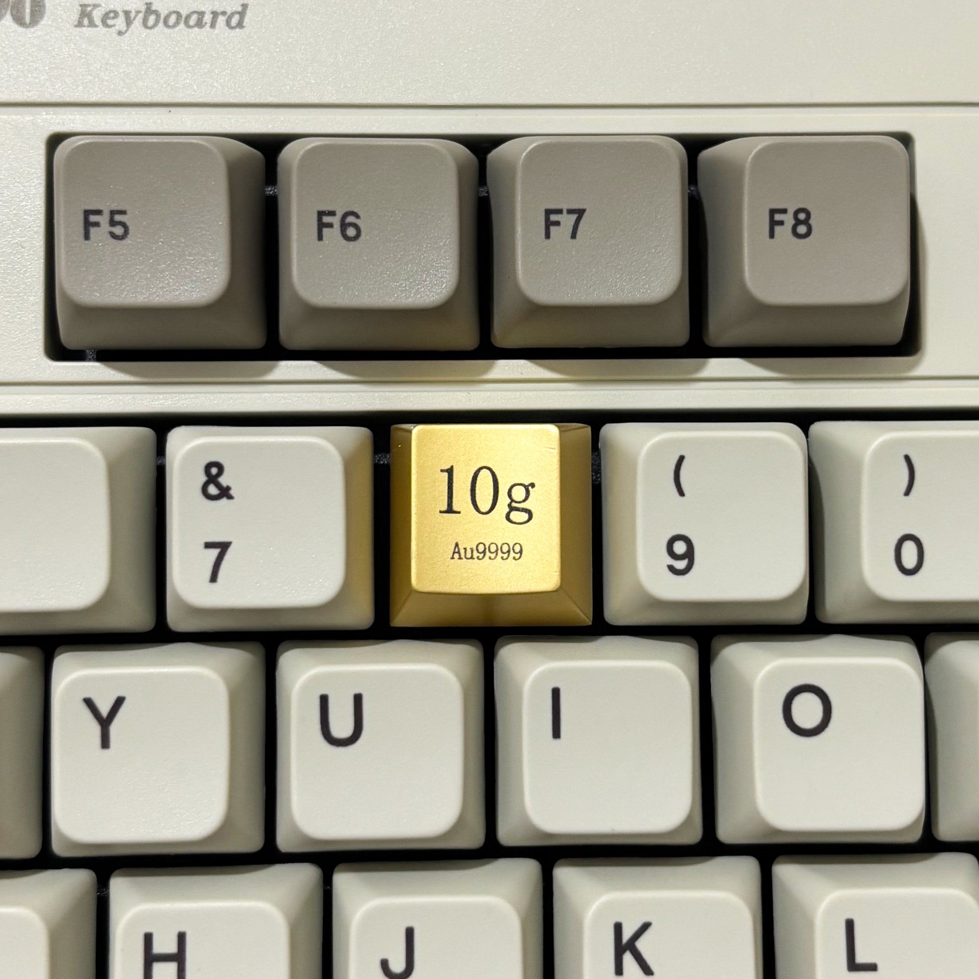 10G golden keycaps! Zinc alloy material. Metal personalized keycaps, humorous prank keycaps, artistic keycaps.