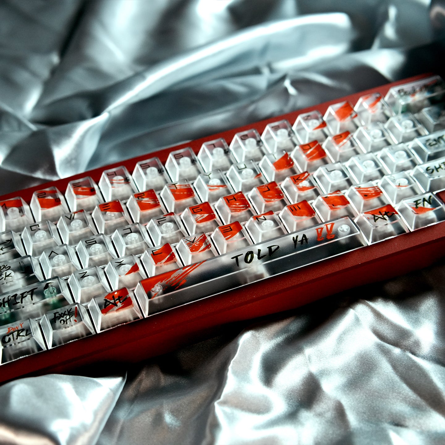 Oppose Invalid Theme Transparent Mechanical Keyboard Keycaps White PC Transparent Personalized Suitable GMK Height