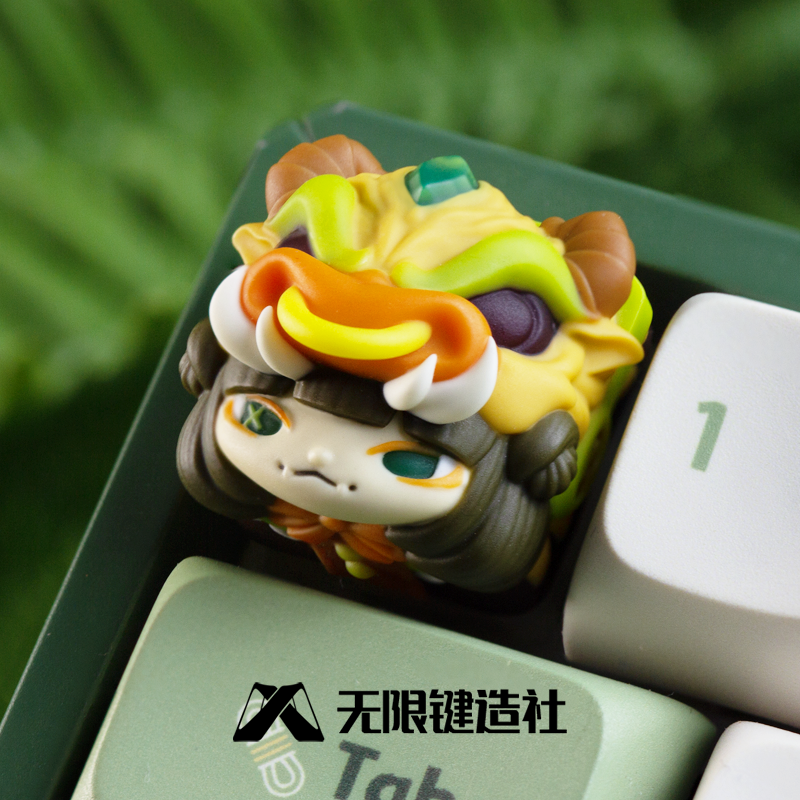 Original design, Chinese zodiac signs theme, multi-color resin molded personalized keycaps