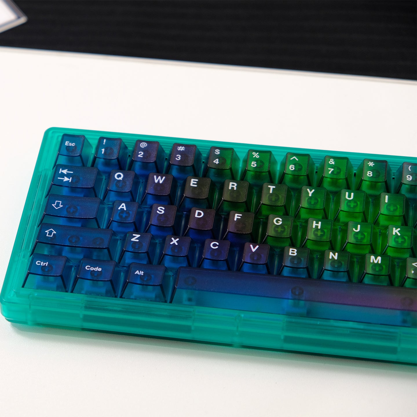 Gradient transparent PC material fog transparent keyboard keycaps customized ai3D technology factory height