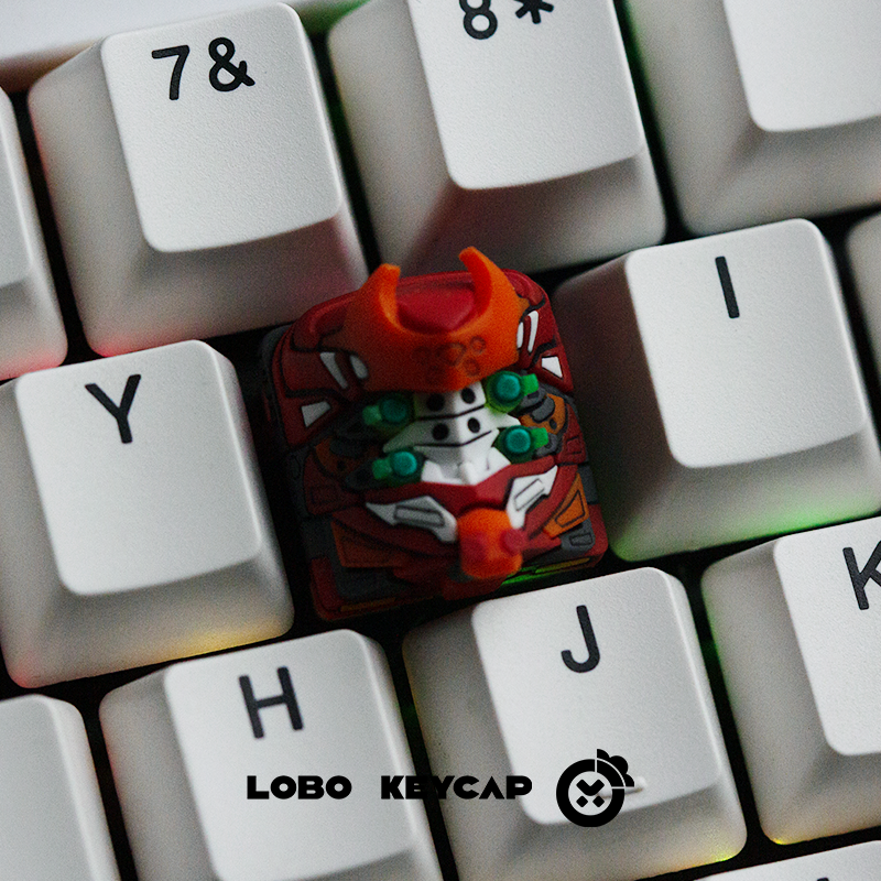 EVA, Mech series, multi-color resin personalized keycaps, creative handmade keycaps for anime and gaming peripherals