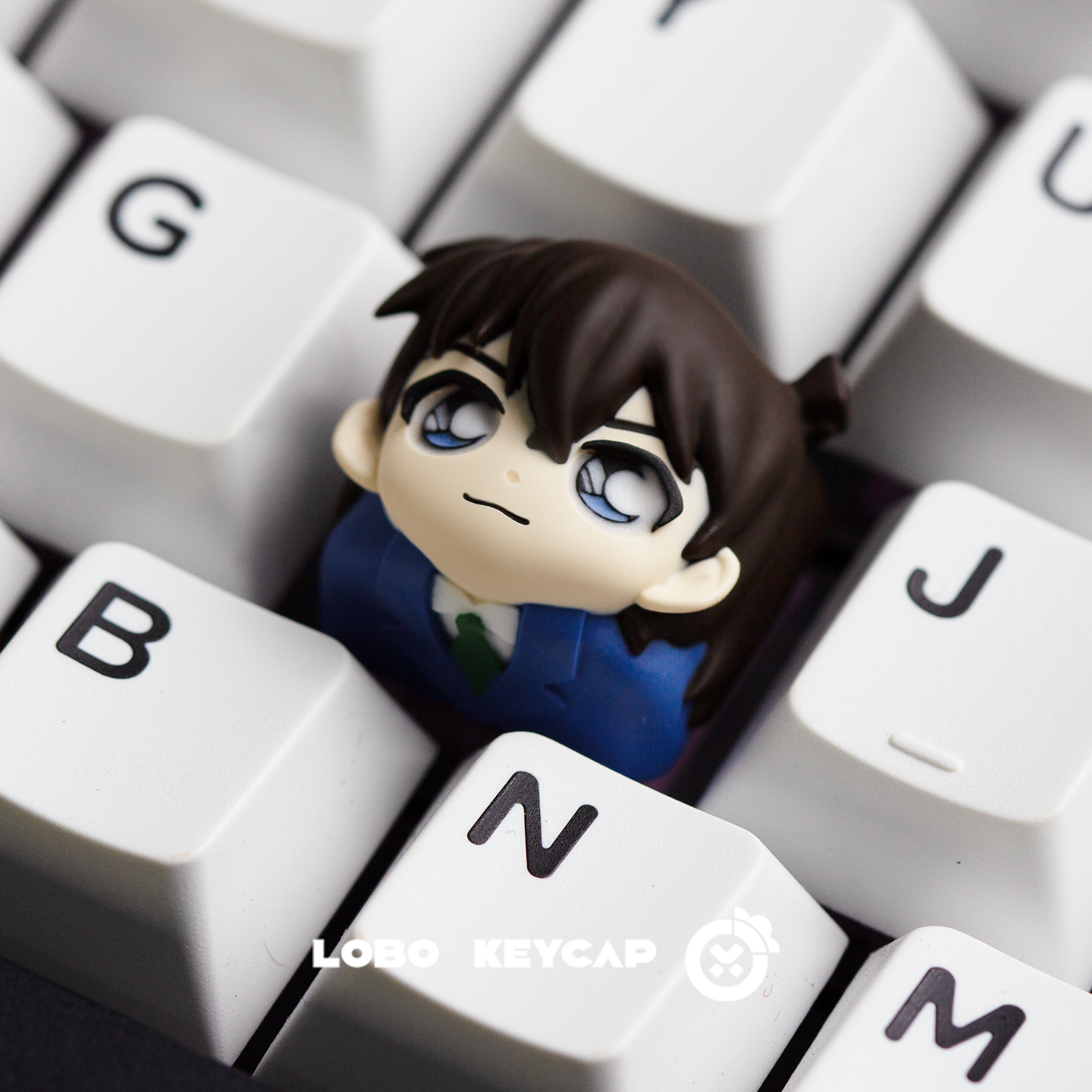 DetectiveConan, Multi colored resin molding, resin personalized keycaps, craftsman keycaps, decorative keycaps