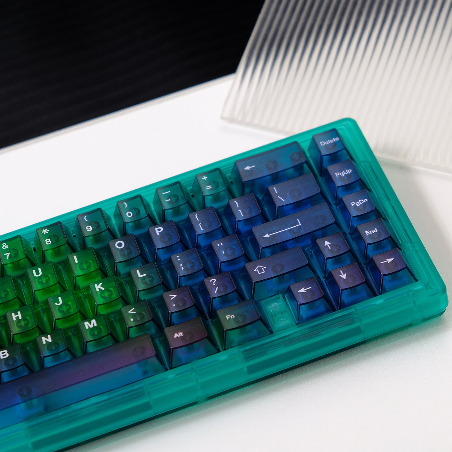 Gradient transparent PC material fog transparent keyboard keycaps customized ai3D technology factory height