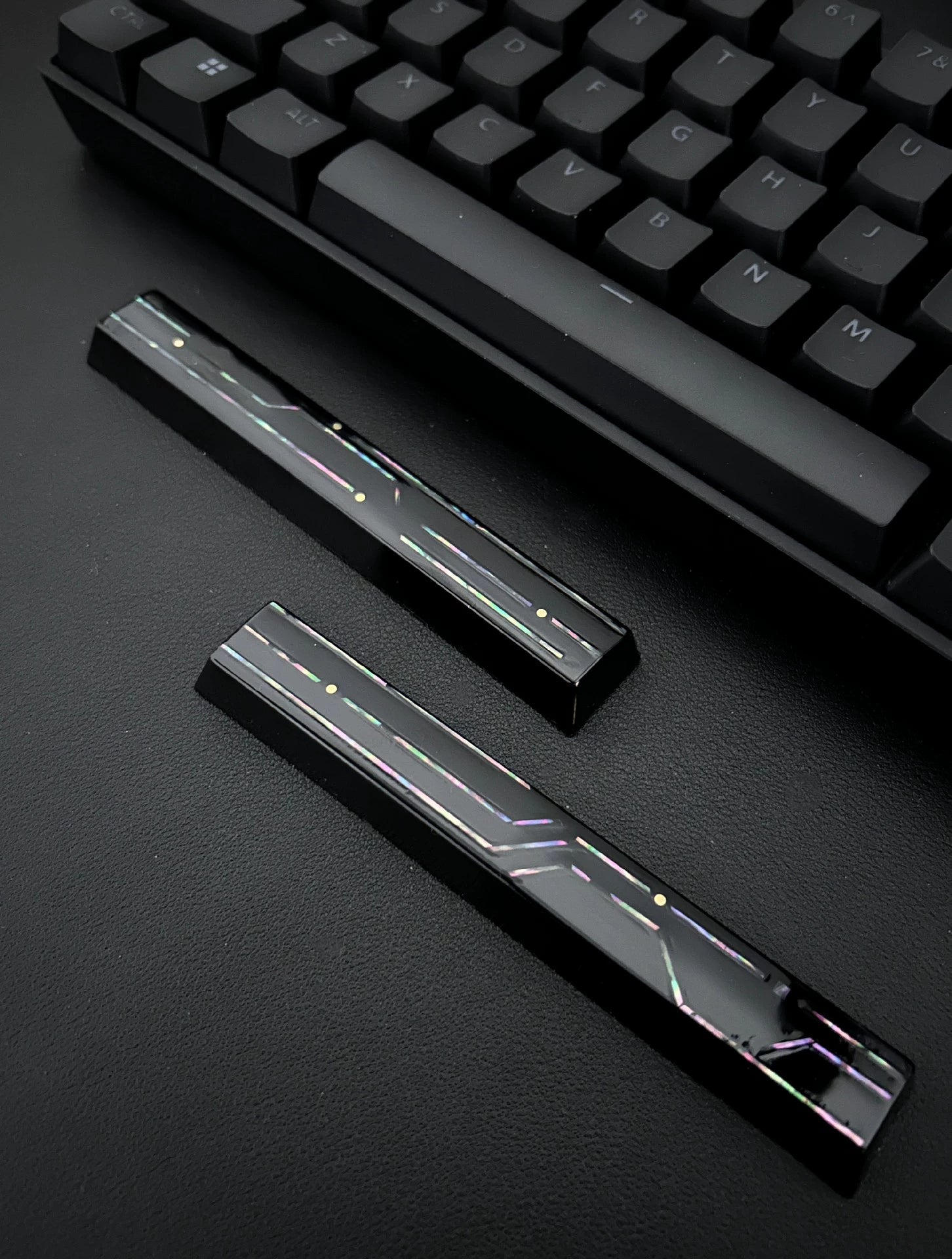 Chinese lacquer, mother of pearl circuit keycaps, Gexing keycaps, 6.25U space decoration keycaps