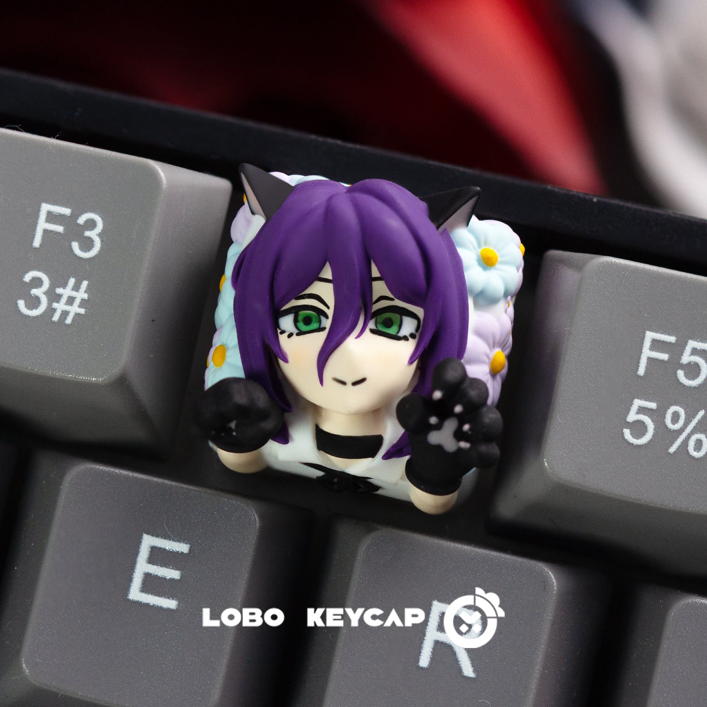 Chainsaw Man ,Reze,Power, Multi colored resin molded artisankeycaps, customized personalized keycaps for anime and gaming creativity