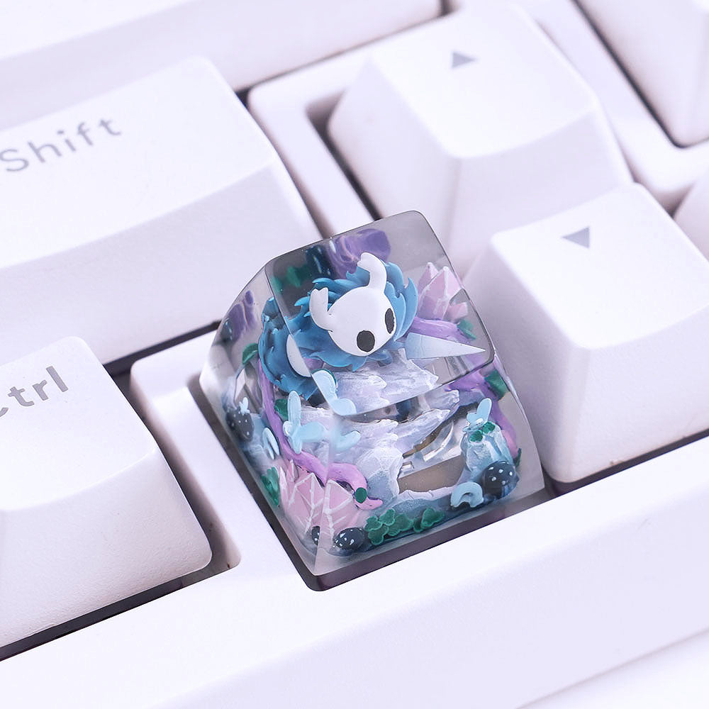 The Hollow Knight, Hollow Knight: Silksong,Crystal drops of glue seals, resin personalized keycaps, anime game artisankeycaps