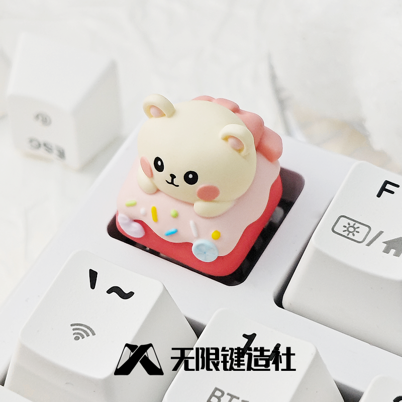 Original Candy Series Cute Candy House Mouse Personalized Custom Resin Single Key Cap