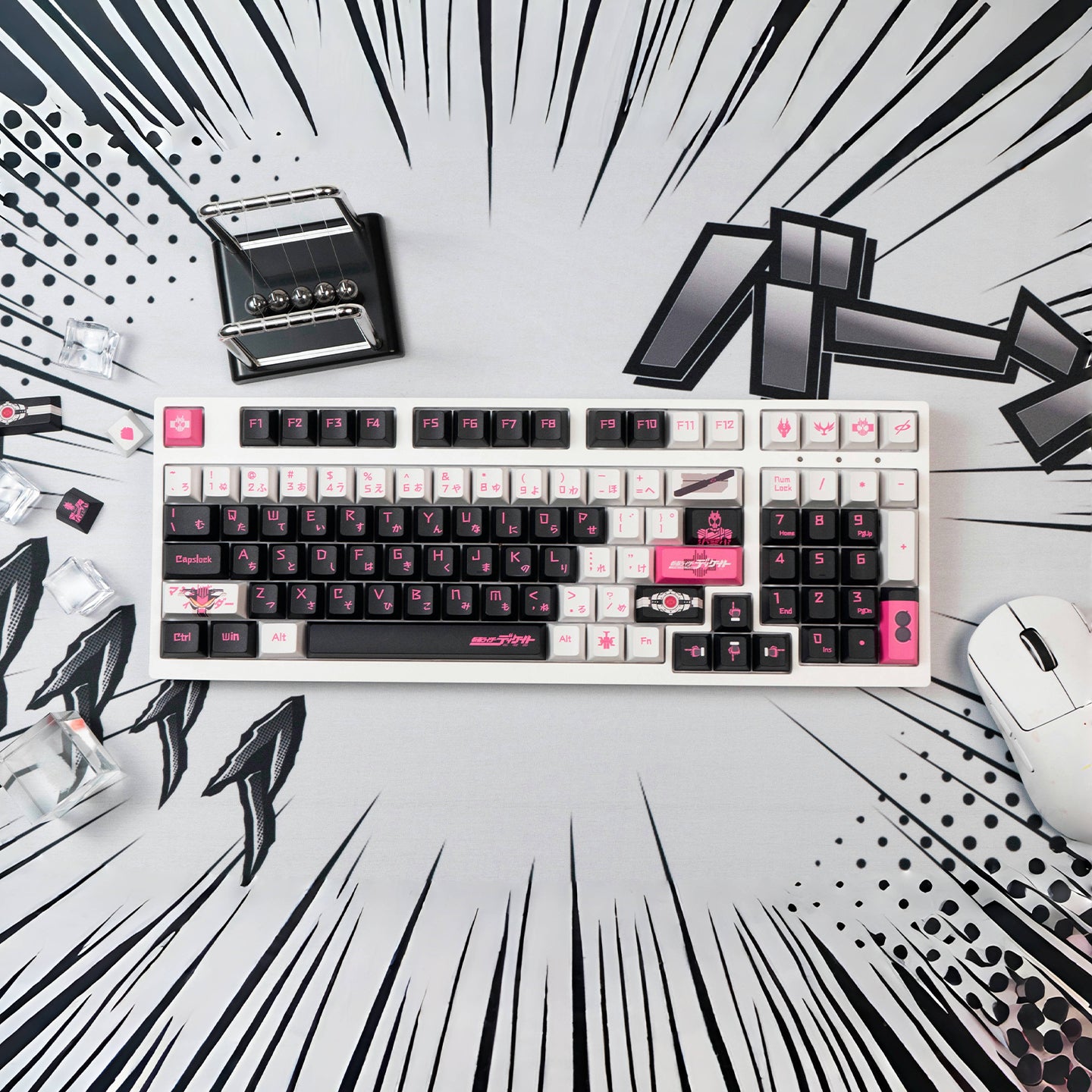 Masked Rider theme mechanical keyboard keycap animation peripheral anime PBT heat sublimation original factory height suit keycap