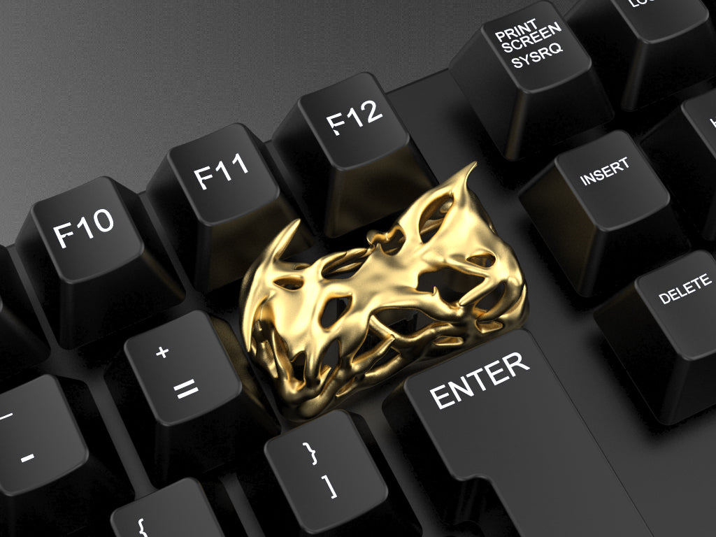 “Poison Thorn” resin personalized keycap, 2U backspace key creative keycap, hollowed out Imitation of metal art decorative keycap