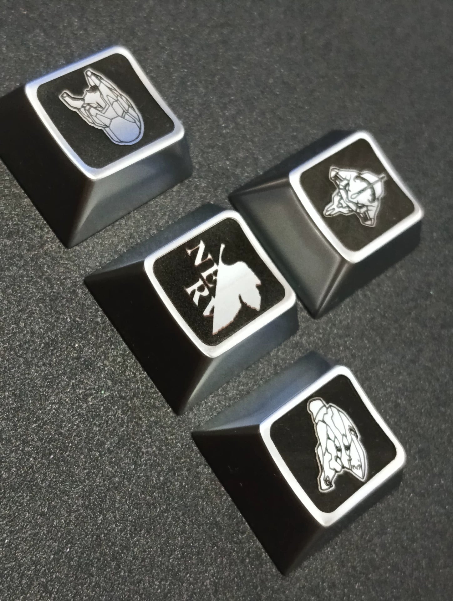 EVAlogo, Mech avatar directional key set, zinc alloy personalized keycaps, anime metal keycaps peripheral