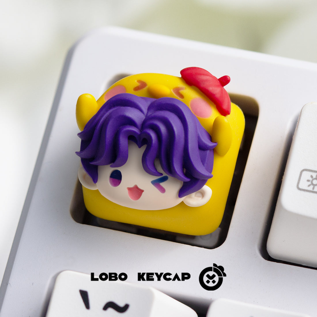 Love and Deepspace, Multi colored resin molded personalized keycaps, anime and gaming cultural peripheral products, resin decorative keycaps